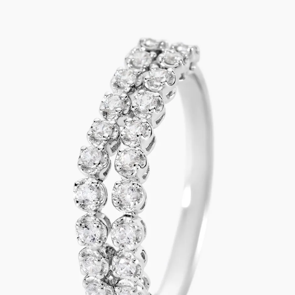 Bague Lexane Argent Blanc Oxyde De Zirconium