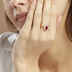 Bague Lisea Plaqué Or Jaune Verre Et Oxyde De Zirconium|Marc Orian Hot