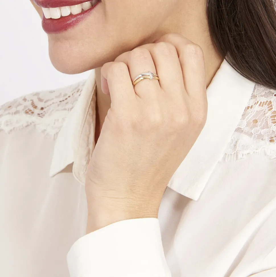 Bague Lisella Or Bicolore Diamant