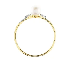 Bague Lonny Or Jaune Perle De Culture Et Oxyde De Zirconium|Marc Orian Outlet