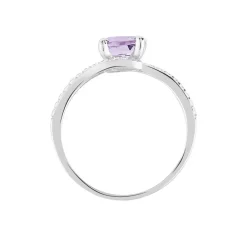 Bague Loriane Or Blanc Amethyste Et Oxyde De Zirconium|Marc Orian Best