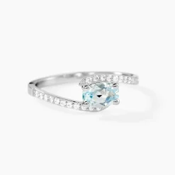 Bague Loriane Or Blanc Topaze Et Oxyde De Zirconium|Marc Orian Best