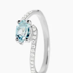 Bague Loriane Or Blanc Topaze Et Oxyde De Zirconium|Marc Orian Best