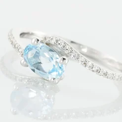 Bague Loriane Or Blanc Topaze Et Oxyde De Zirconium|Marc Orian Best