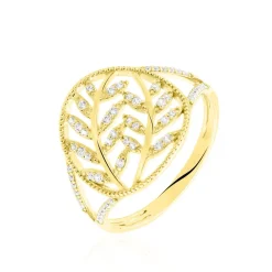 Bague Lucianise Or Jaune Oxyde De Zirconium