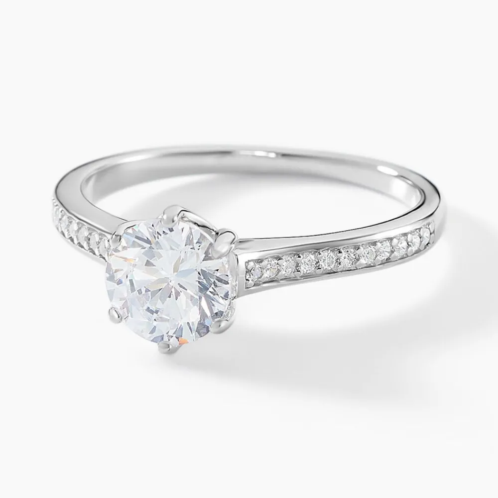 Bague Lydia Argent Blanc Oxyde De Zirconium|Marc Orian New