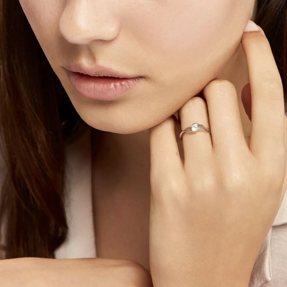 Bague Lysie Argent Blanc Oxyde De Zirconium|Marc Orian
