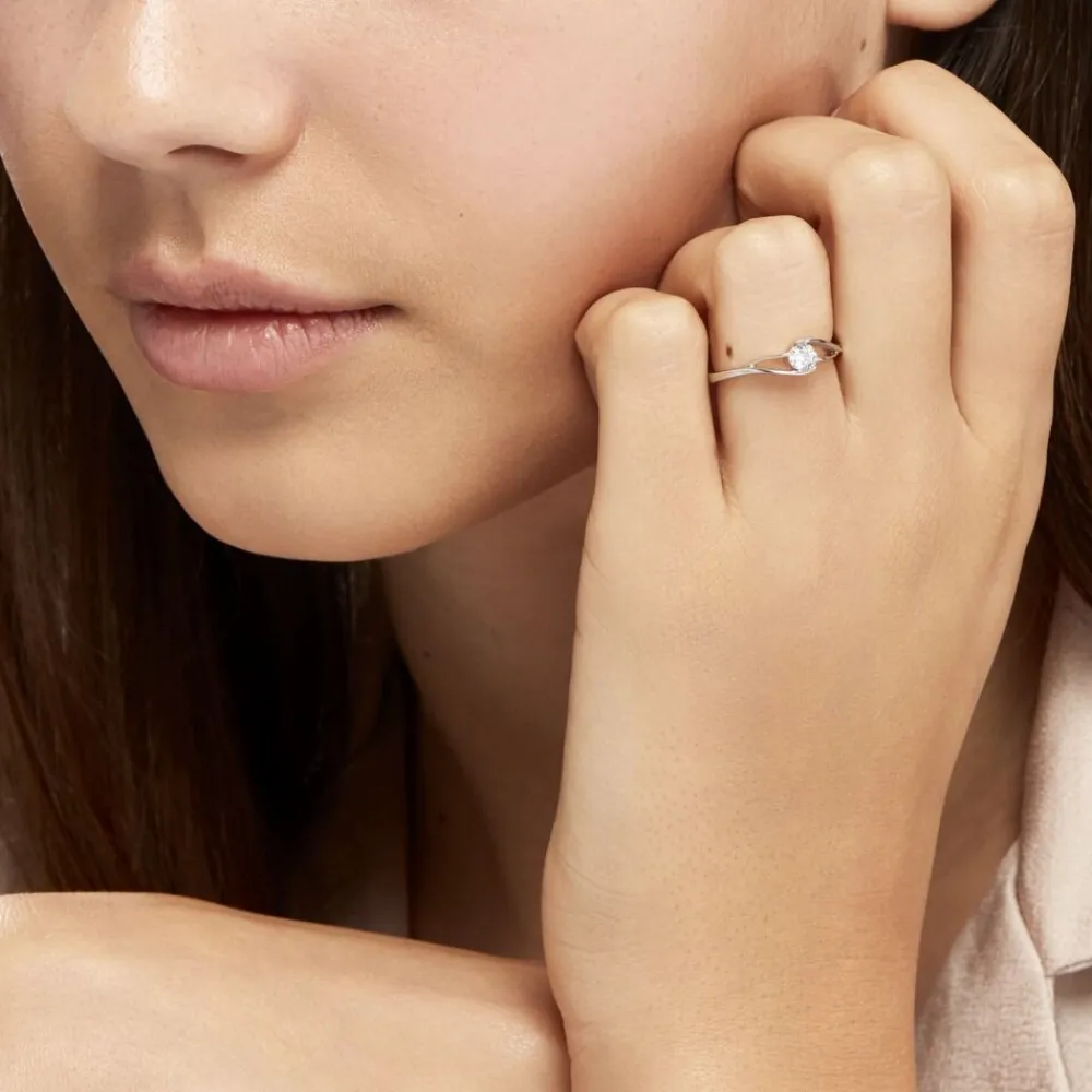 Bague Lysie Argent Blanc Oxyde De Zirconium|Marc Orian