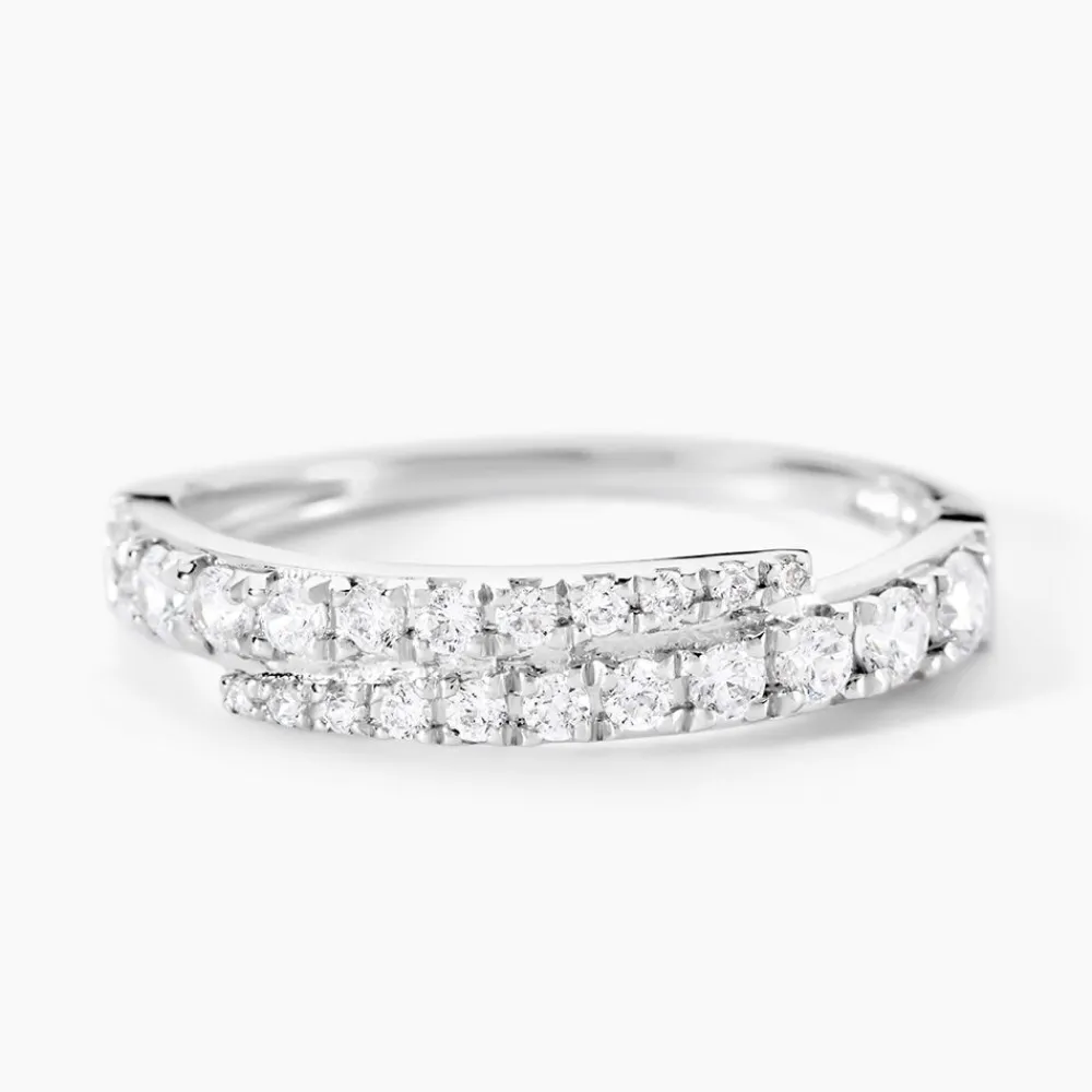 Bague Magdolna Or Blanc Oxyde De Zirconium|Marc Orian Online