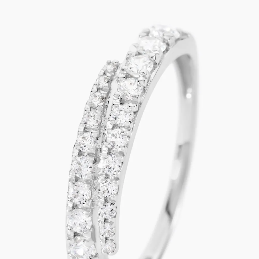 Bague Magdolna Or Blanc Oxyde De Zirconium|Marc Orian Online