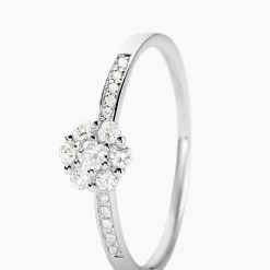 Bague Magnolia Or Blanc Diamant