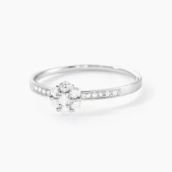 Bague Magnolia Or Blanc Diamant