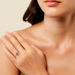Bague Mahendra Or Jaune Améthyste Oxyde De Zirconium|Marc Orian Discount