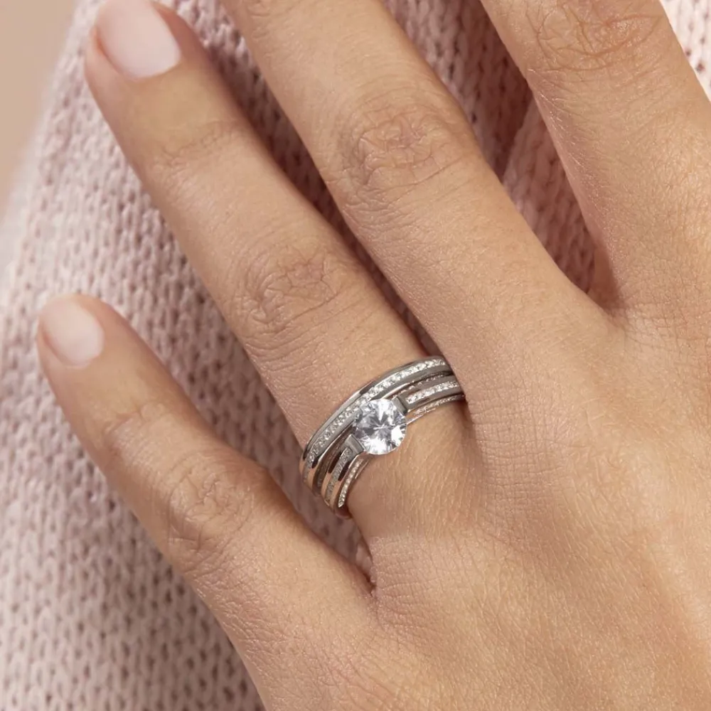 Bague Malou Argent Blanc Oxyde De Zirconium|Marc Orian Online
