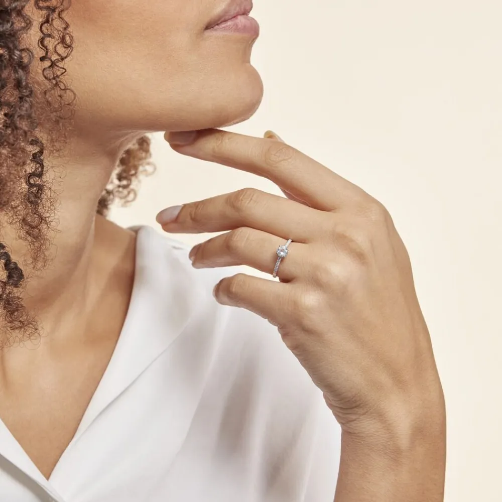 Bague Manon Or Blanc Topaze Et Oxyde De Zirconium|Marc Orian Clearance