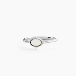 Bague Margot Argent Blanc Nacre Oxyde De Zirconium|Marc Orian
