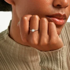 Bague Margot Argent Blanc Nacre Oxyde De Zirconium|Marc Orian