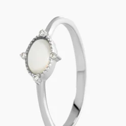 Bague Margot Argent Blanc Nacre Oxyde De Zirconium|Marc Orian