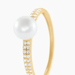 Bague Maria-francoise Or Jaune Perle De Culture Et Oxyde De Zirconium|Marc Orian Best
