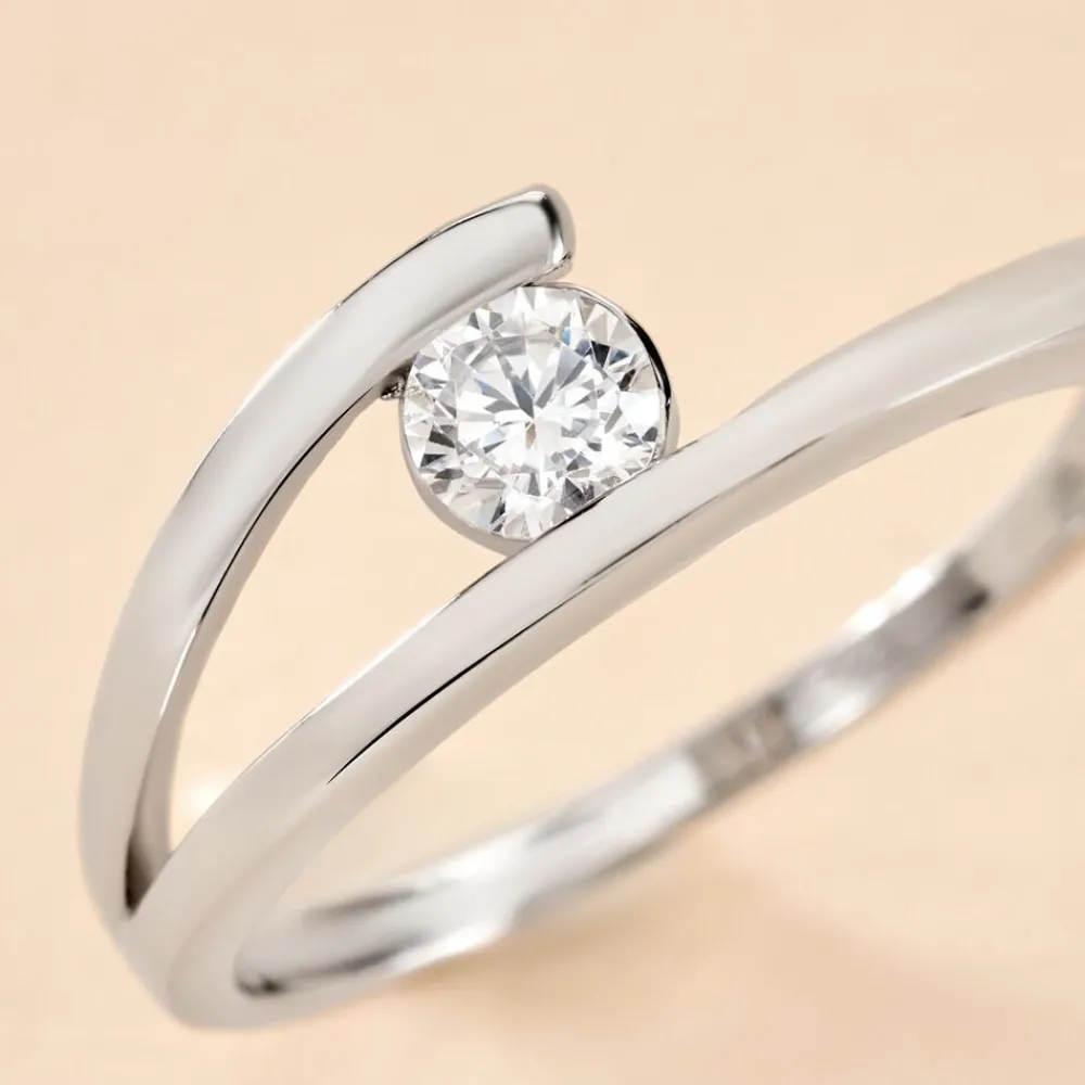 Bague Mary-paule Argent Blanc Oxyde De Zirconium|Marc Orian Online
