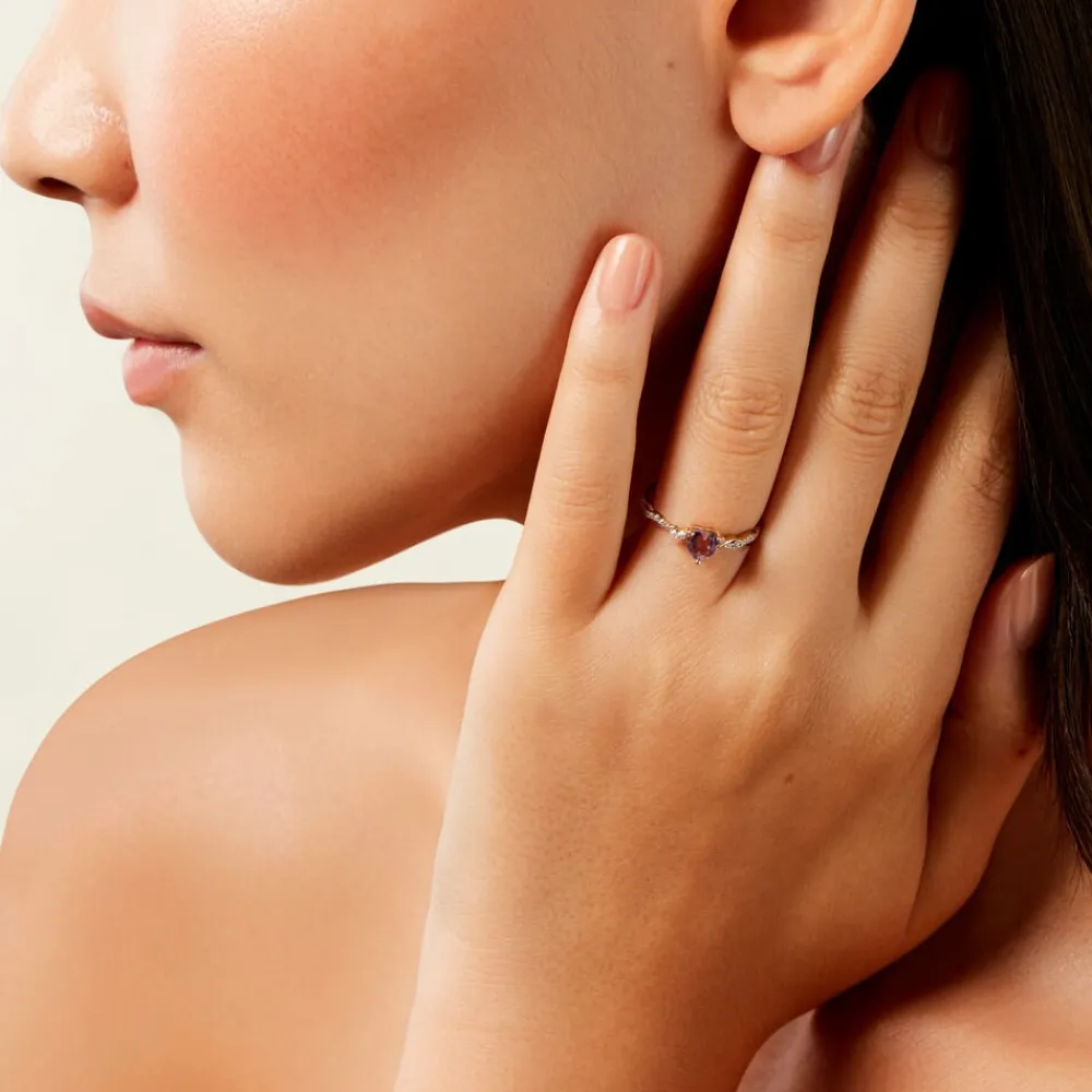 Bague Mathilde Or Jaune Améthyste Oxyde De Zirconium|Marc Orian Outlet