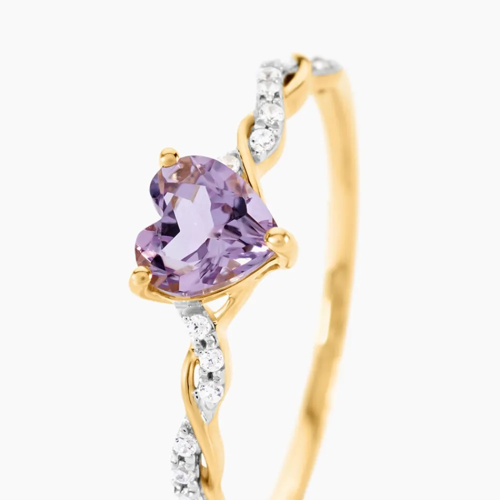 Bague Mathilde Or Jaune Améthyste Oxyde De Zirconium|Marc Orian Outlet