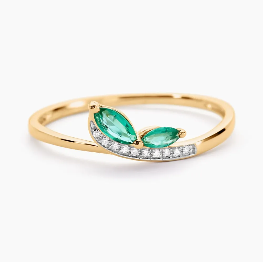 Bague Maximillian Or Jaune Emeraude Diamant|Marc Orian Sale