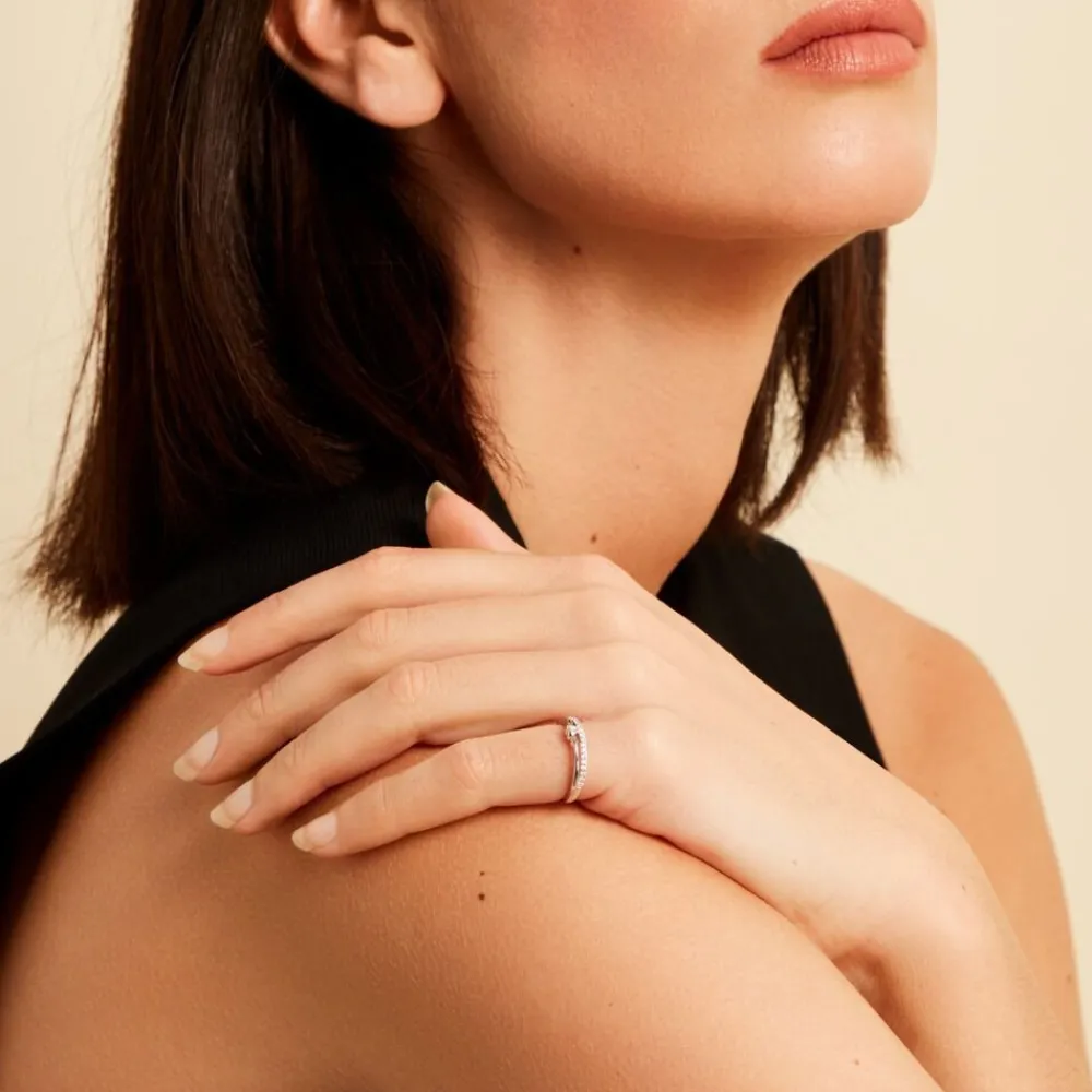 Bague Melanie Argent Blanc Oxyde De Zirconium|Marc Orian Online