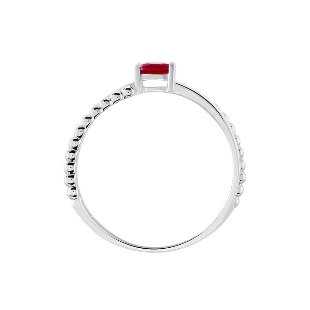 Bague Meri Or Blanc Rubis|Marc Orian Discount