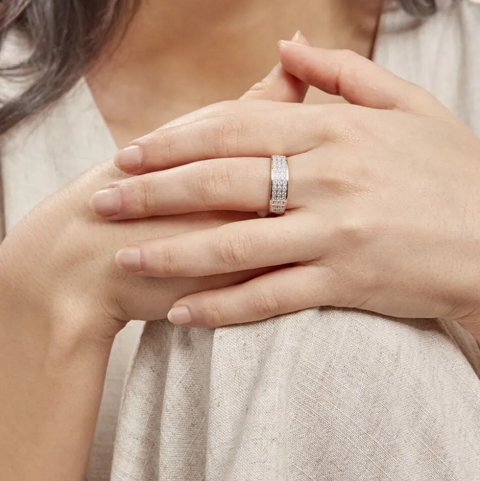 Bague Morjana Or Jaune Oxyde De Zirconium