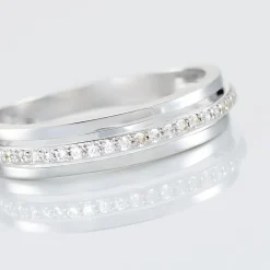 Bague Morrigan Or Blanc Oxyde De Zirconium