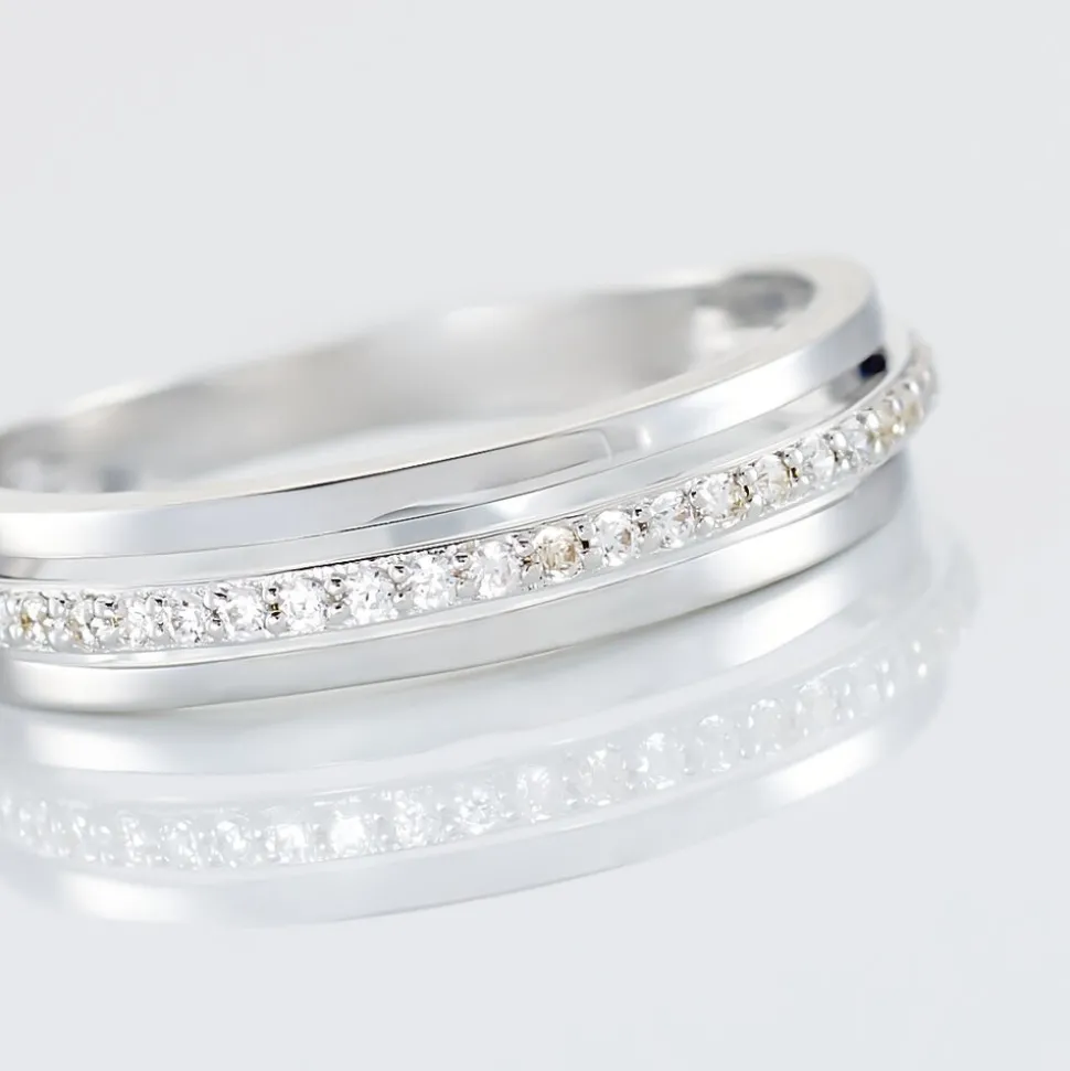 Bague Morrigan Or Blanc Oxyde De Zirconium