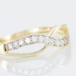 Bague Mounira Or Jaune Oxyde De Zirconium