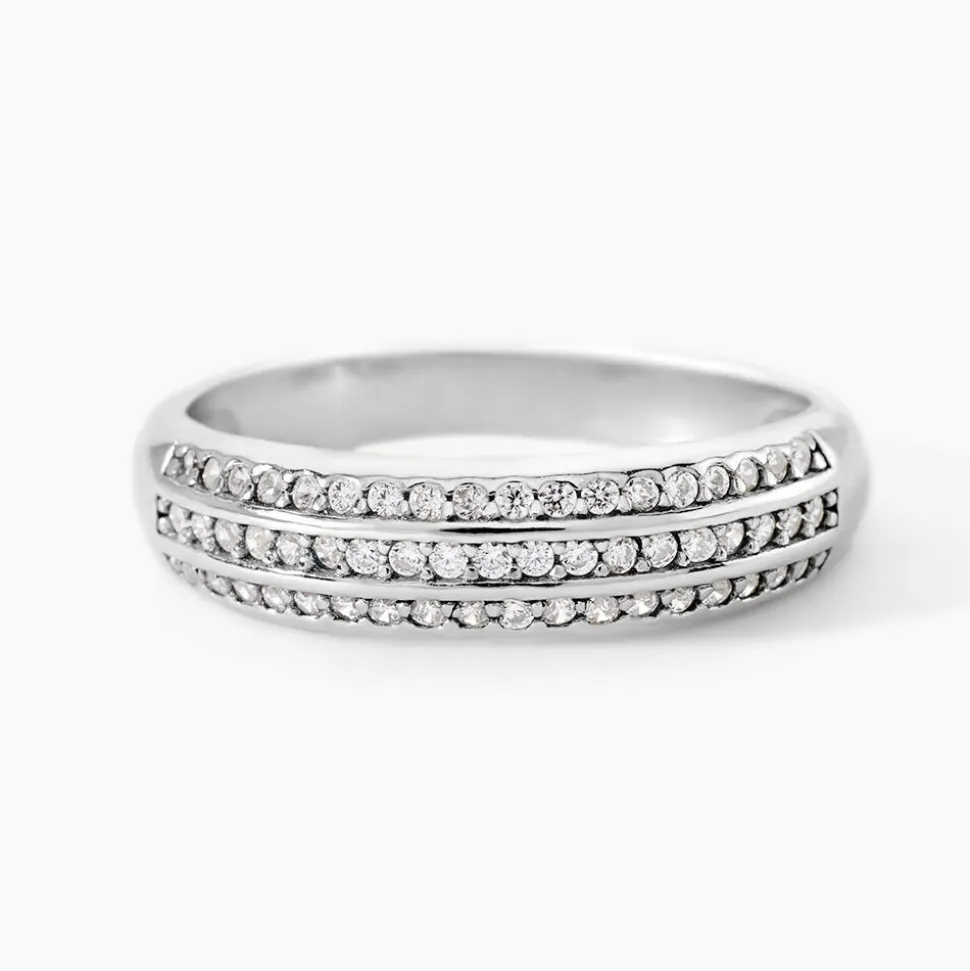 Bague Nataelle Argent Blanc Oxyde De Zirconium