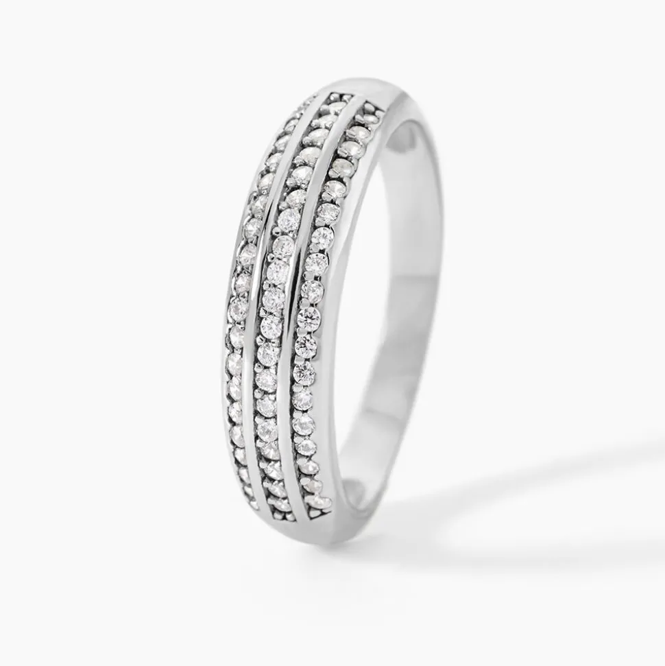 Bague Nataelle Argent Blanc Oxyde De Zirconium