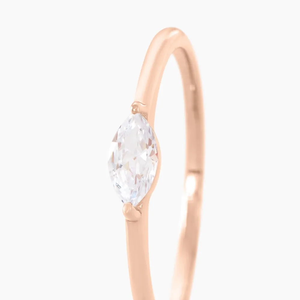 Bague Navette De Zirconium|Marc Orian New