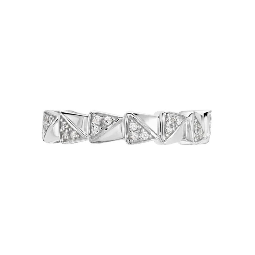 Bague Nevada Argent Blanc Oxyde De Zirconium