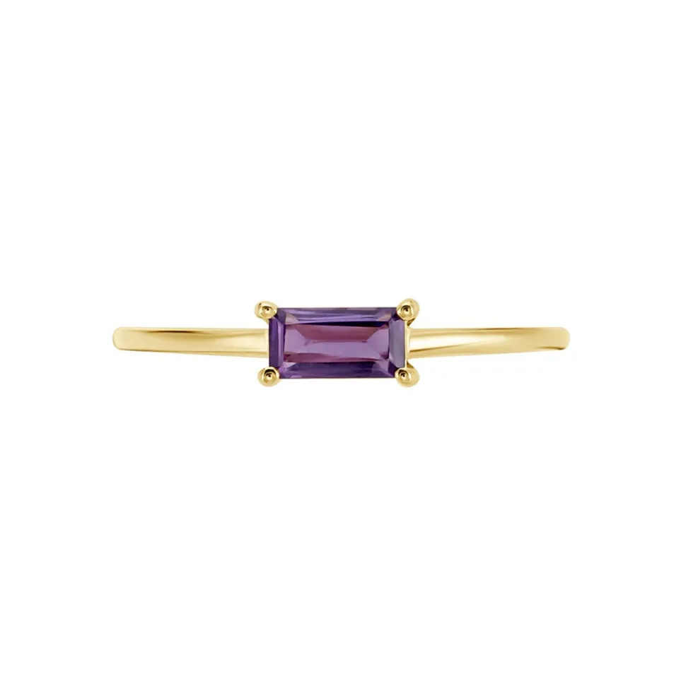 Bague Nottingham Or Jaune Améthyste