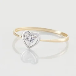 Bague Or Bicolore Goulvena Oxyde De Zirconium