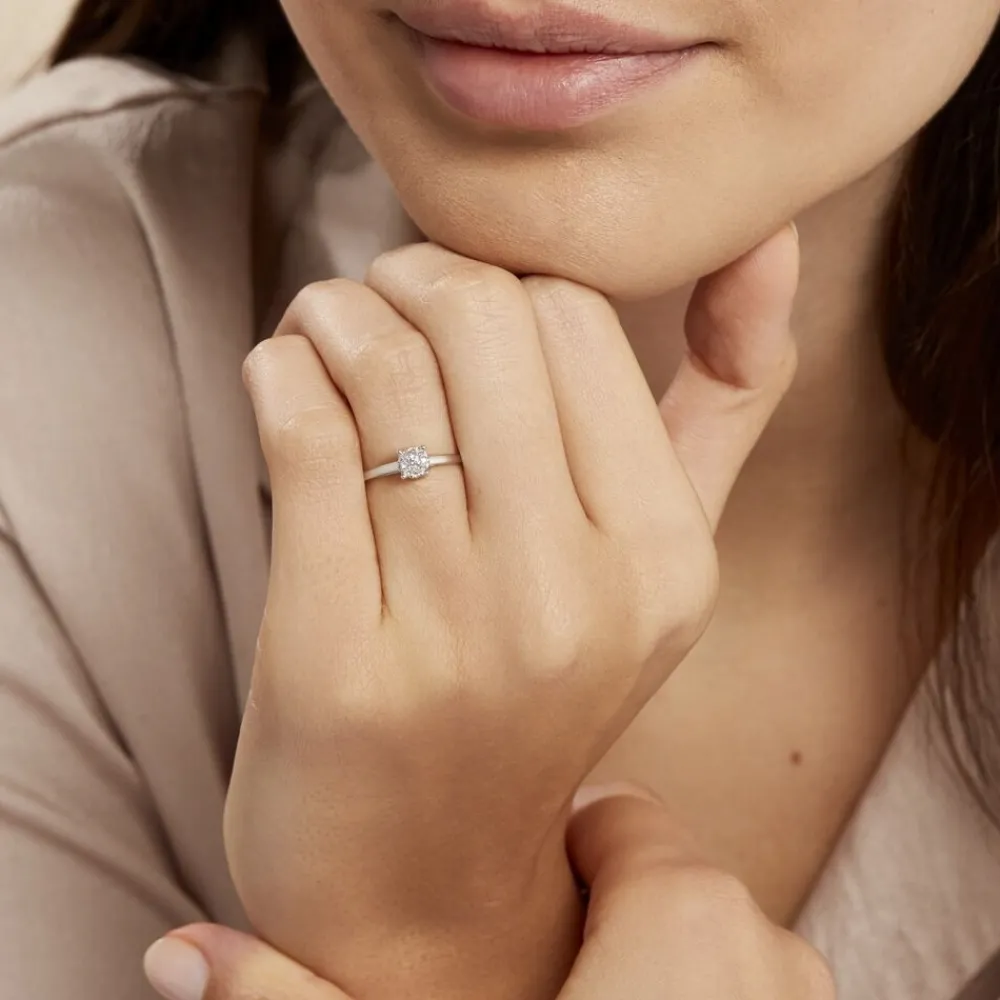 Bague Or Blanc Adeline Diamants|Marc Orian New