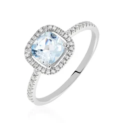 Bague Or Blanc Adrienne Topaze Oxydes De Zirconium|Marc Orian
