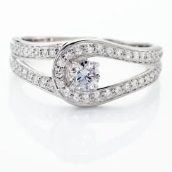 Bague Or Blanc Alease Diamants Synthétiques