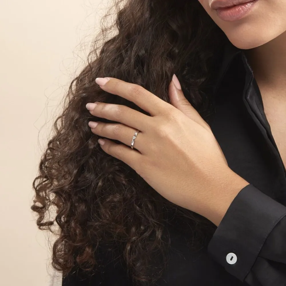 Bague Or Blanc Anilie Diamant|Marc Orian Outlet