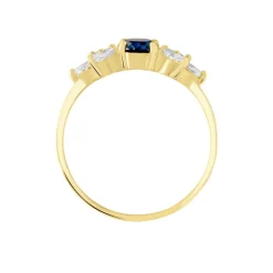 Bague Or Blanc Dayron Topaze Oxydes De Zirconium