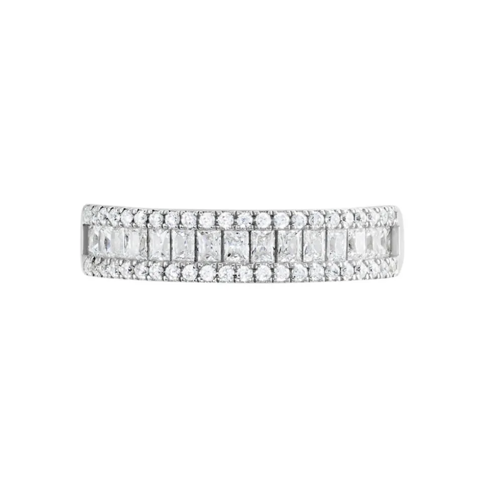 Bague Or Blanc Jacklyn Oxyde De Zirconium