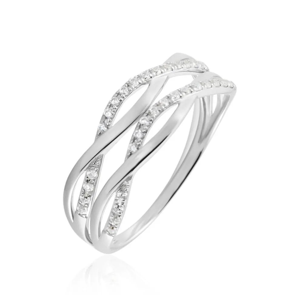 Bague Or Blanc Magdalone Oxyde De Zirconium