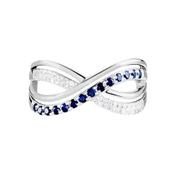 Bague Or Blanc Maudy Saphirs Diamants