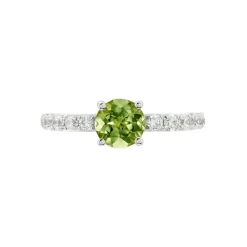 Bague Or Blanc Monroe Péridot Oxydes De Zirconium|Marc Orian Sale