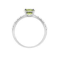 Bague Or Blanc Monroe Péridot Oxydes De Zirconium|Marc Orian Sale