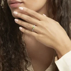 Bague Or Blanc Monroe Péridot Oxydes De Zirconium|Marc Orian Sale